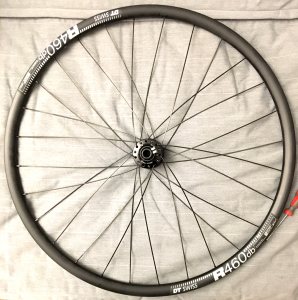 SON dynamo hub laced (no tension yet)